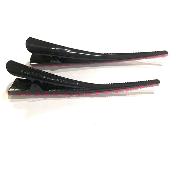 Updo Hair Clips Set Of 2 Shimmering Pink Squares - Picture 3 of 5